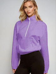 Kotty Women Turtle Neck Long Sleeves Sweatshirt