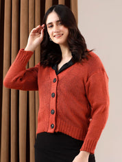 Kotty Women Cable Knit Crop Cardigan