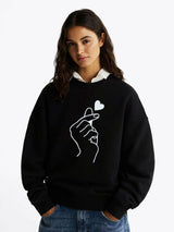 Kotty Women Graphic Printed Round Neck Long Sleeves Pullover Sweatshirt