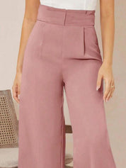 Kotty Women Wide Leg High-Rise Easy Wash Pleated Trousers