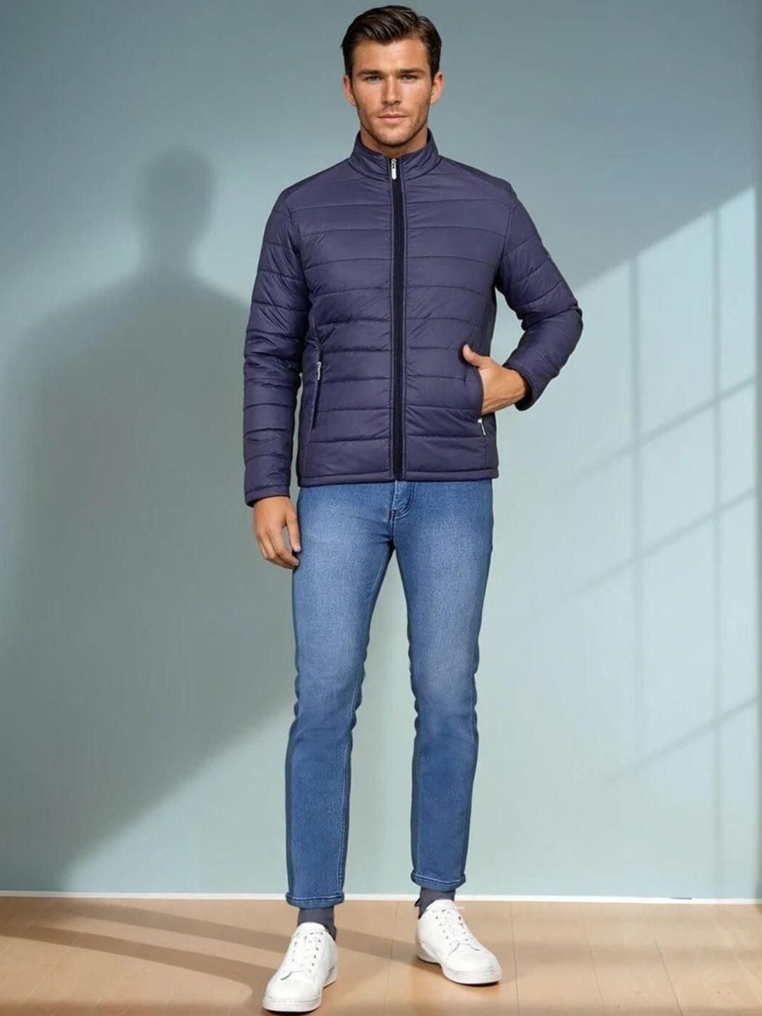 Kotty Men Mock Collar Puffer Jacket