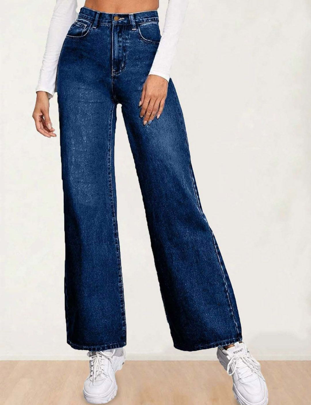 Kotty Women Straight Fit High-Rise Stretchable Jeans
