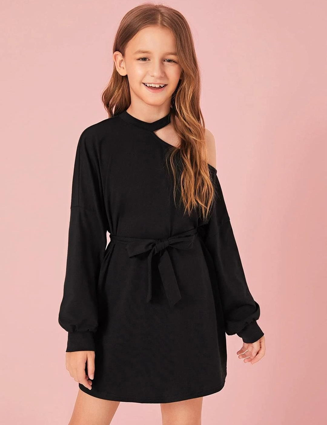 Kotty Cold-Shoulder A-Line Dress