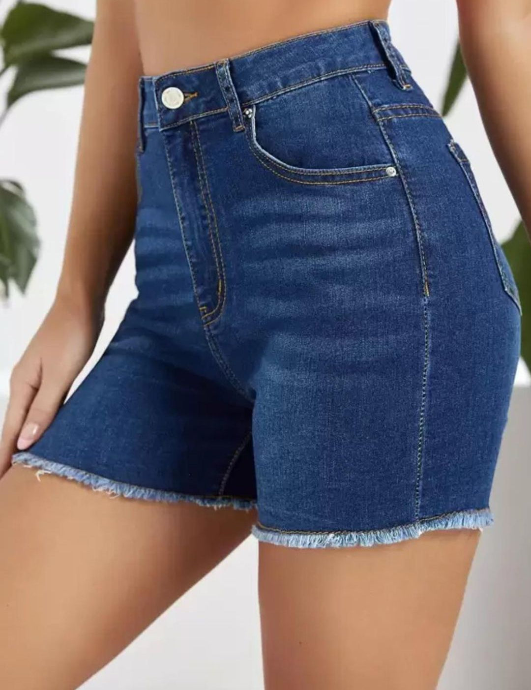 Kotty Women Washed Skinny Fit High-Rise Denim Shorts 
