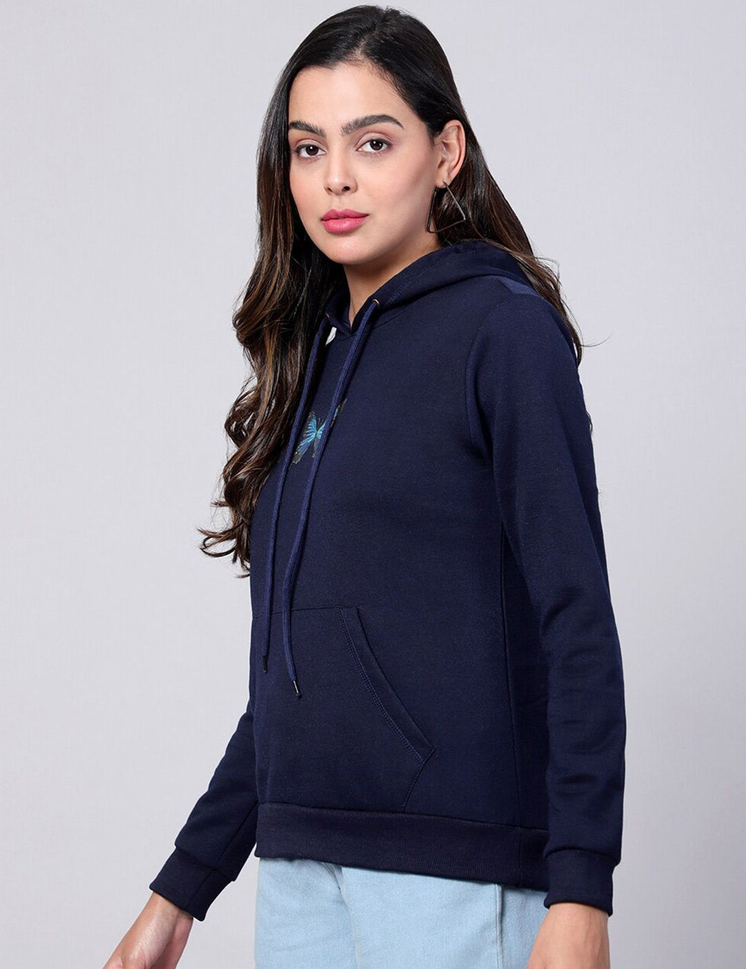 Kotty Printed Hooded Fleece Sweatshirt