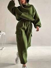Kotty Hooded Mid Rise Sweatshirt With Joggers