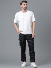 Kotty Men Relaxed Low-Rise Easy Wash Pleated Cargo Trousers