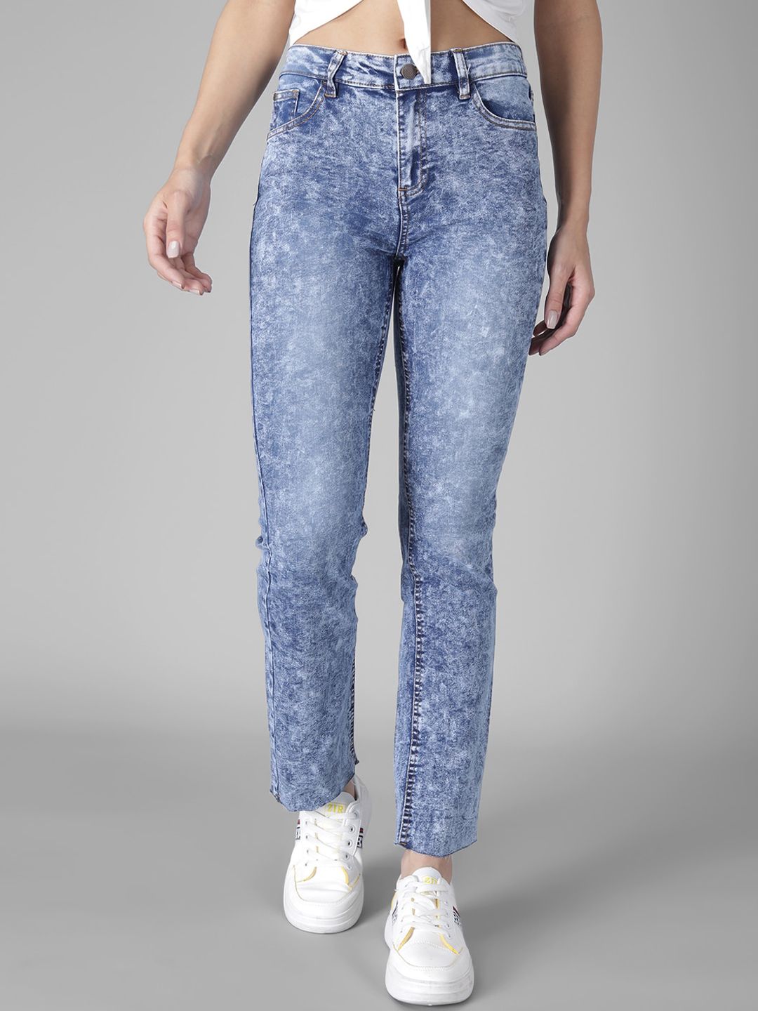 Kotty Women Blue Skinny Fit High-Rise Clean Look Jeans