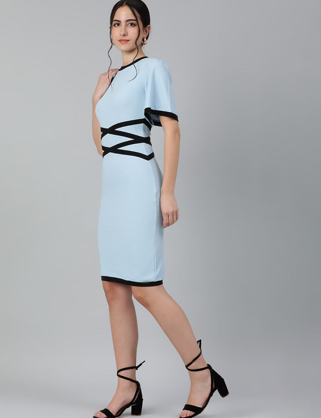 Kotty Flared Sleeves Sheath Dress