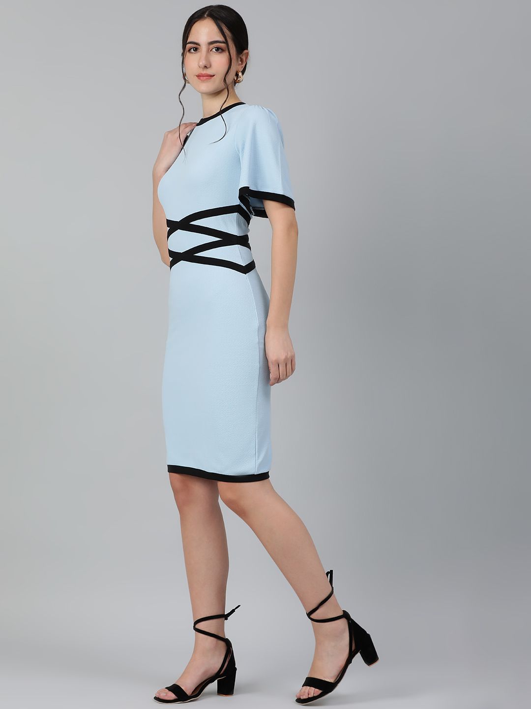 Kotty Flared Sleeves Sheath Dress
