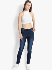 Kotty Women Blue Skinny Fit High-Rise Clean Look Jeans