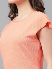 KOTTY Basics Self Design Extended Sleeves Straight Sheath Dress