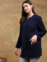 Kotty Women Mandarin Collar Overcoat