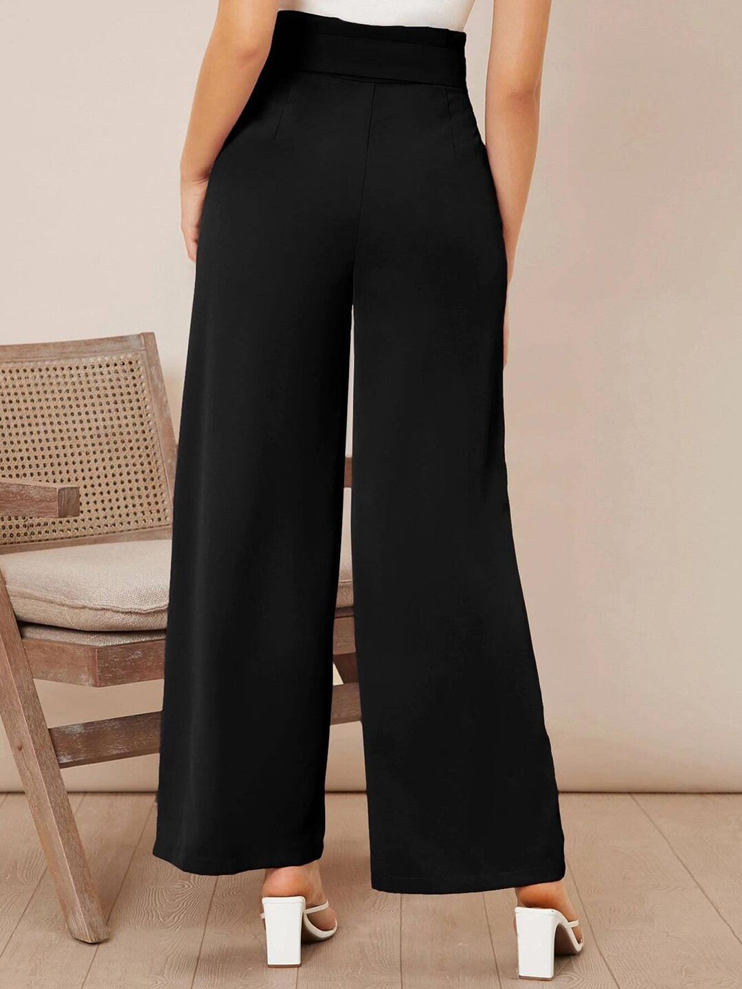KOTTY BIZwear Pack Of 2 Women Relaxed Straight Fit High-Rise Pleated Trousers