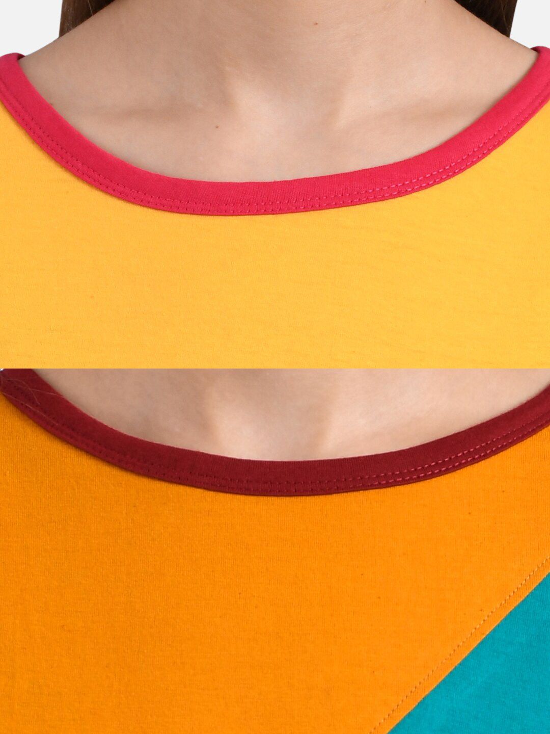 Kotty Women Pack of 2 Multicoloured Colourblocked Round Neck T-shirts