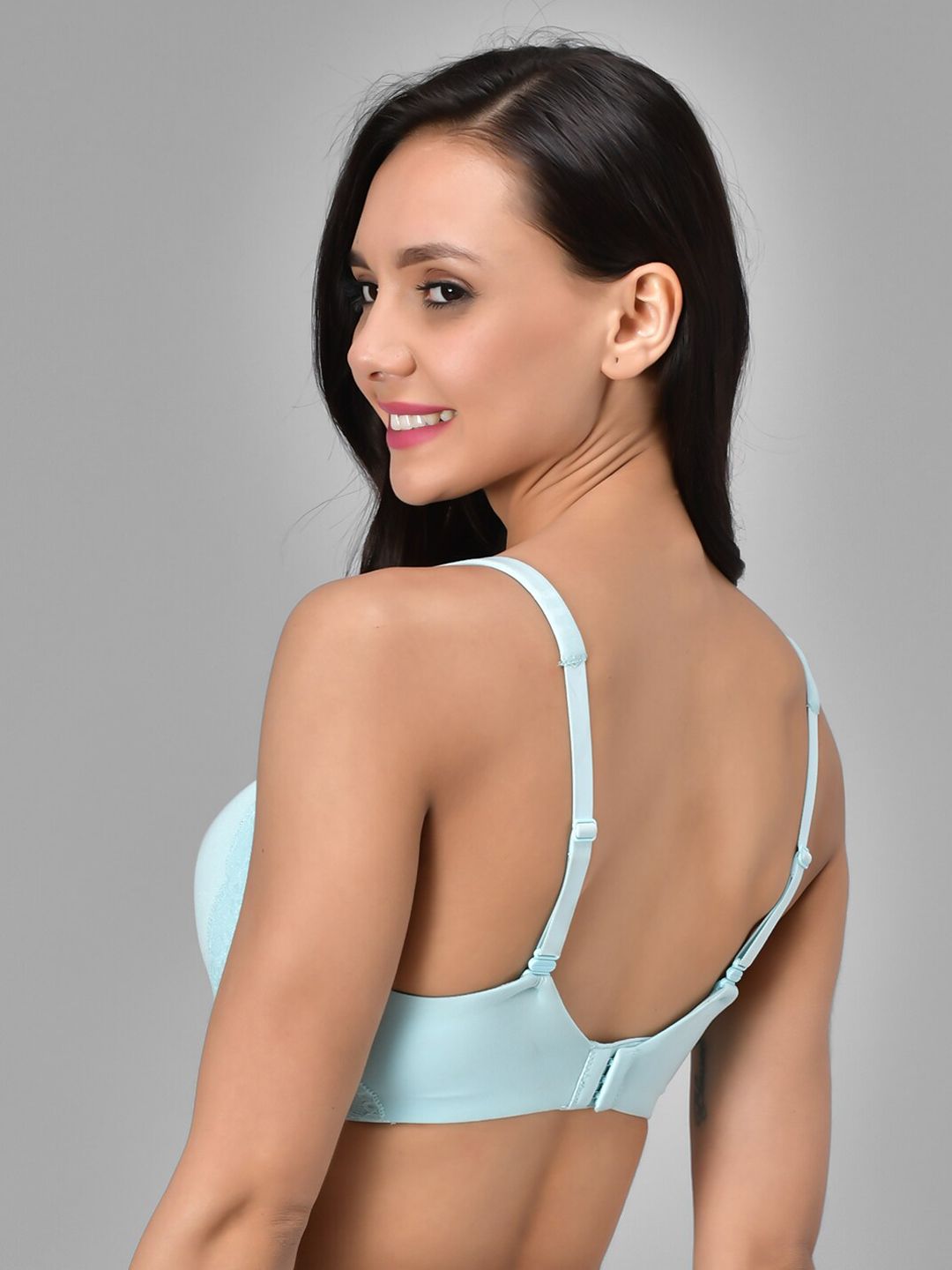 Kotty Turquoise Blue Solid Lightly Padded Underwired T-shirt Bra-KTTWOMENSBRA01