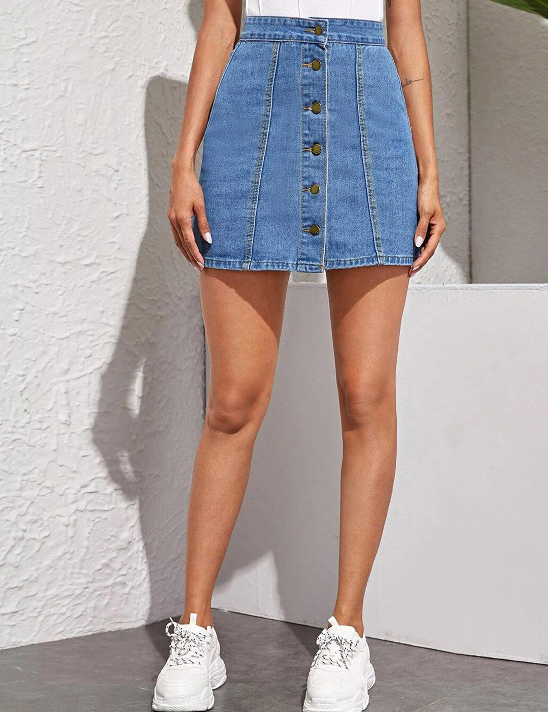 Kotty Straight Mini Denim Skirt