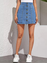 Kotty Straight Mini Denim Skirt