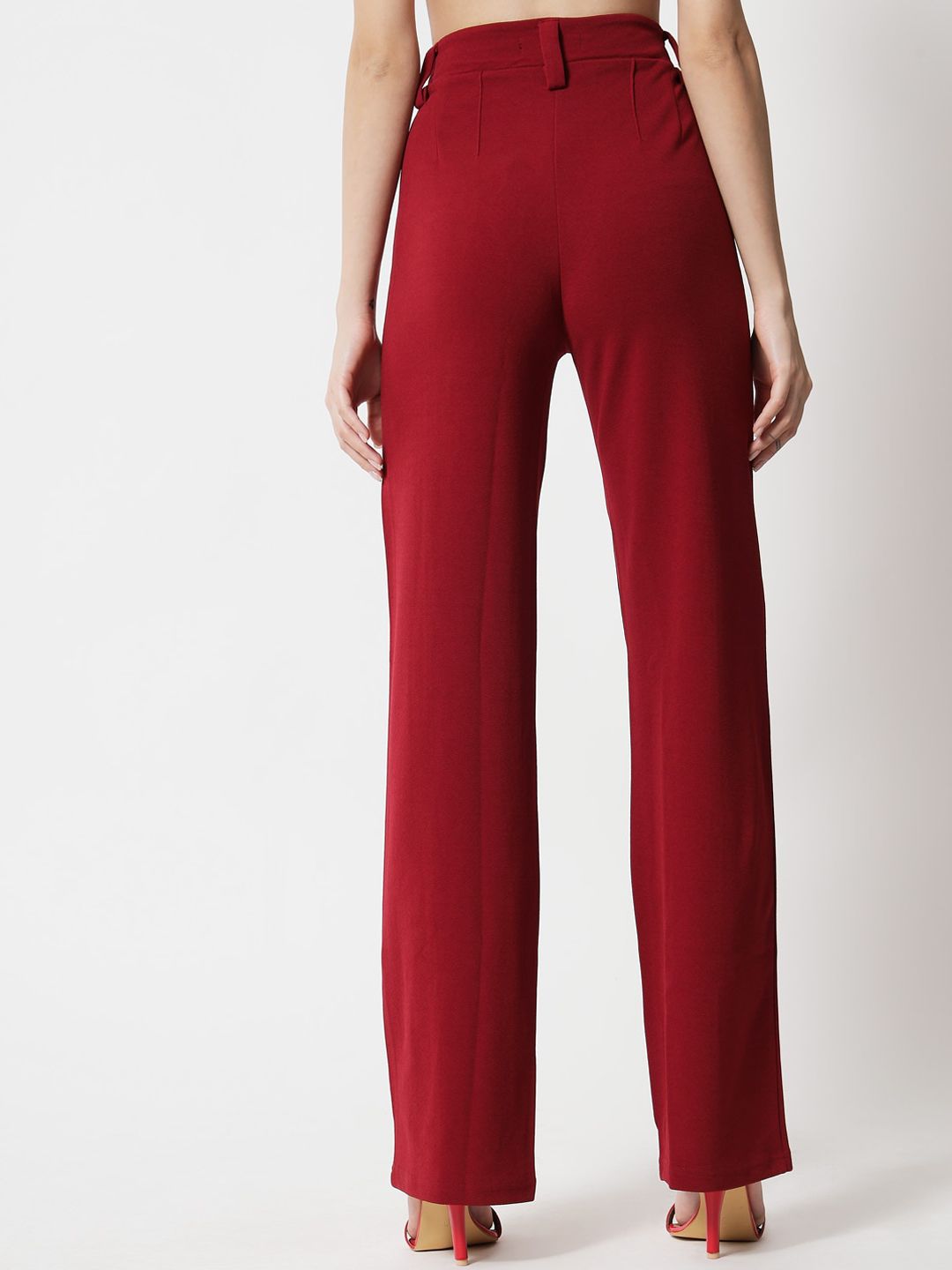 KOTTY BIZwear Women Pack Of 2 Straight Fit High-Rise Easy Wash Parallel Trousers