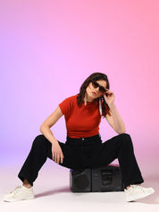 Kotty Women Straight Fit High-Rise Stretchable Jeans