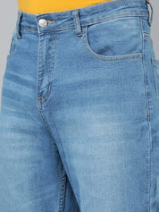 Kotty Men Blue Mid-Rise Light Fade Stretchable Jeans