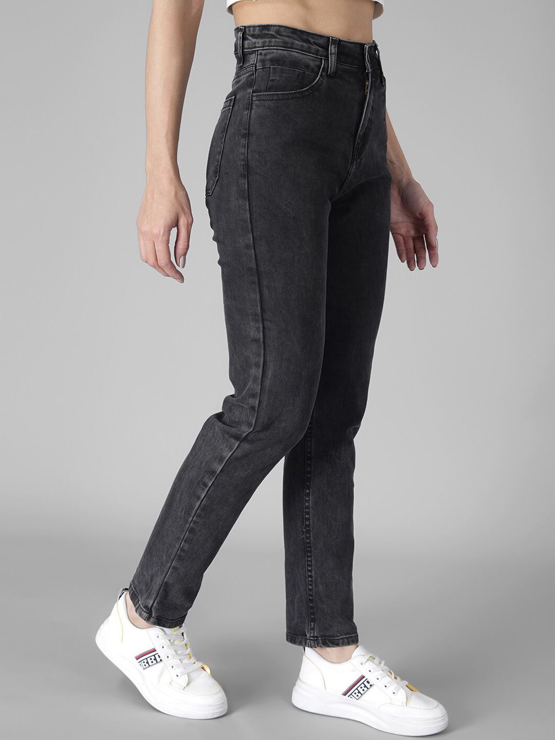 Kotty Women Black Skinny Fit High-Rise Clean Look Jeans