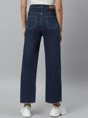 Kotty Women Blue Flared High-Rise Clean Look Jeans