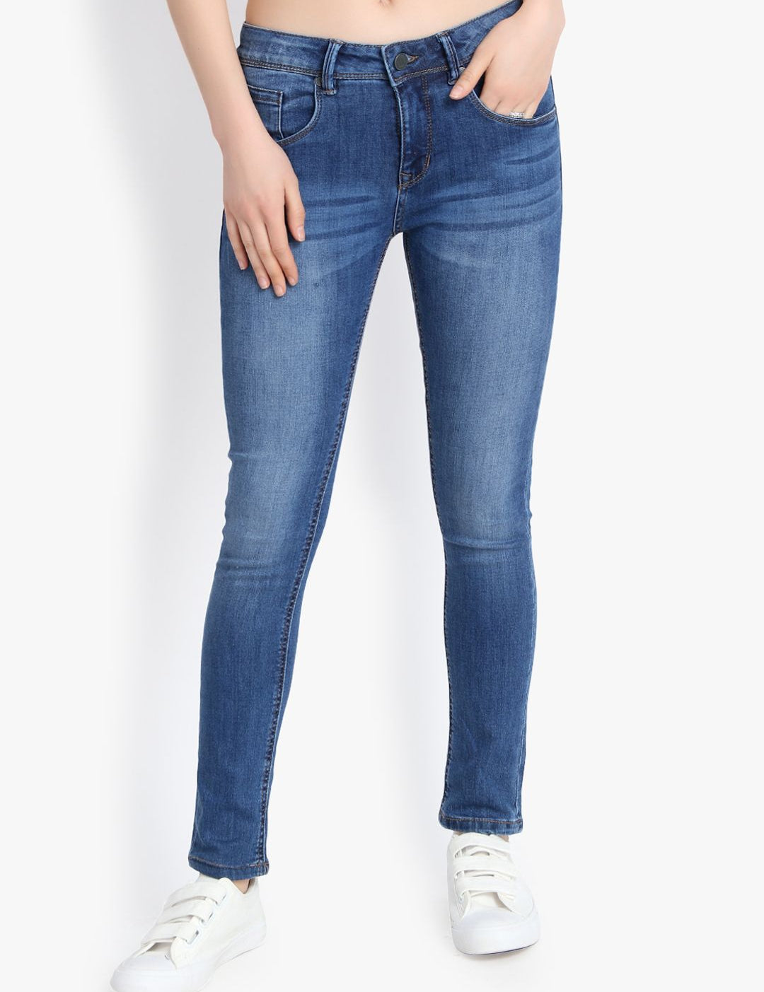Kotty Women Blue Skinny Fit High-Rise Clean Look Jeans