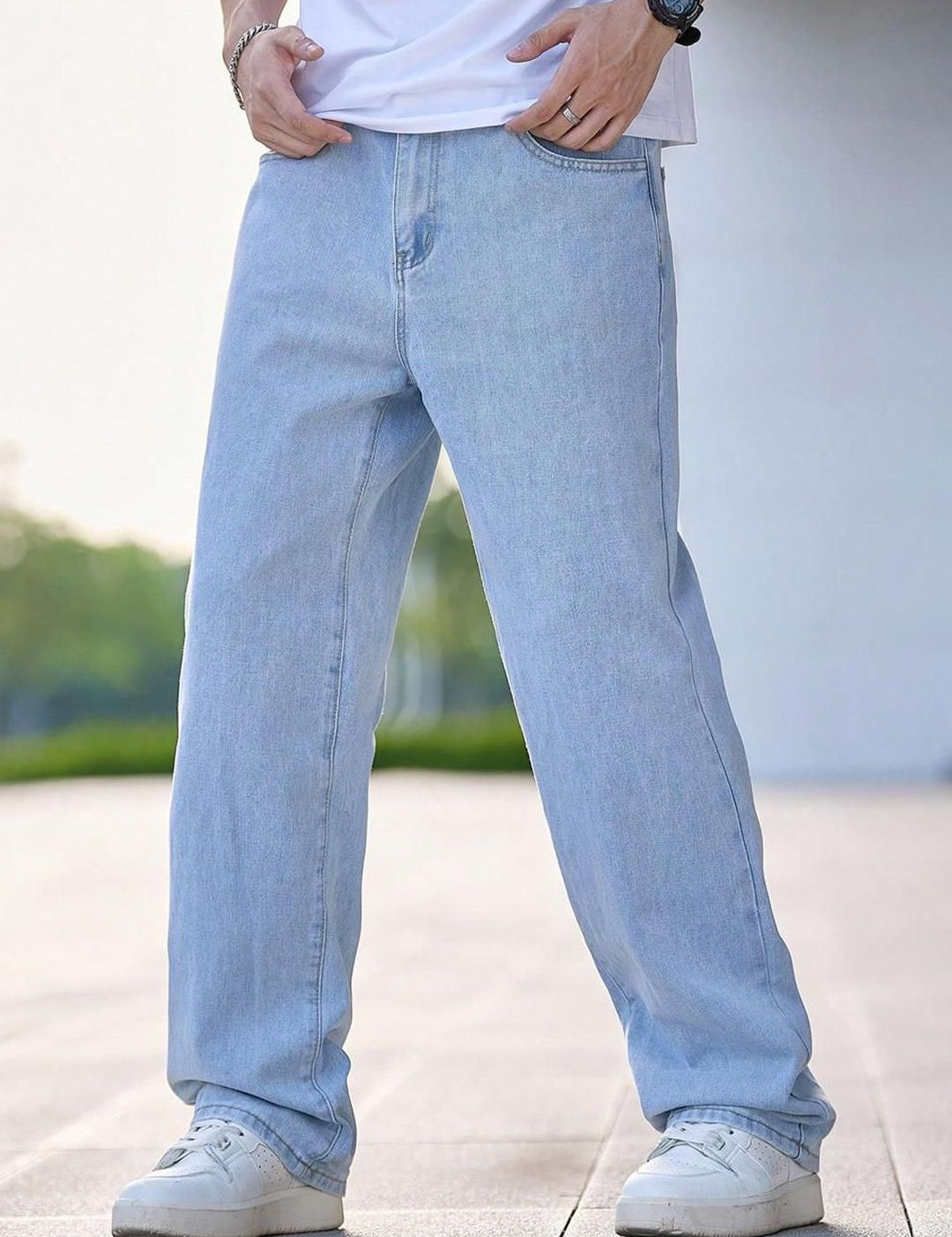 Kotty Men Straight Fit Mid-Rise Stretchable Jeans