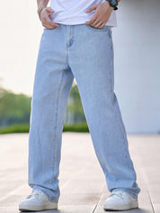 Kotty Men Straight Fit Mid-Rise Stretchable Jeans