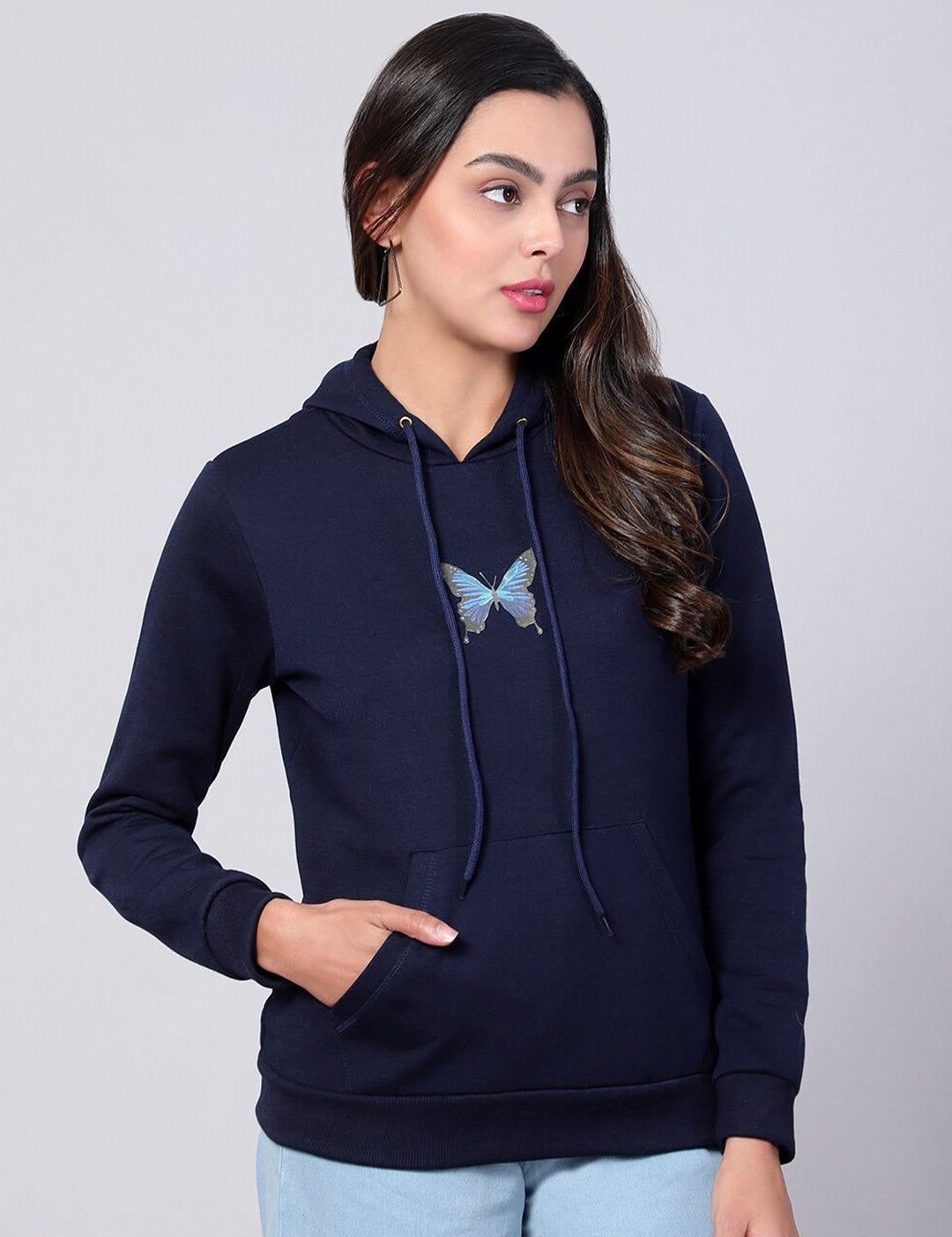 Kotty Printed Hooded Fleece Sweatshirt