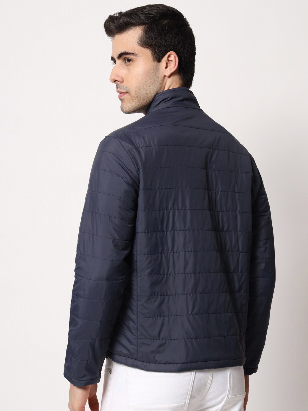 Kotty Men Navy Blue Outdoor Padded Jacket
