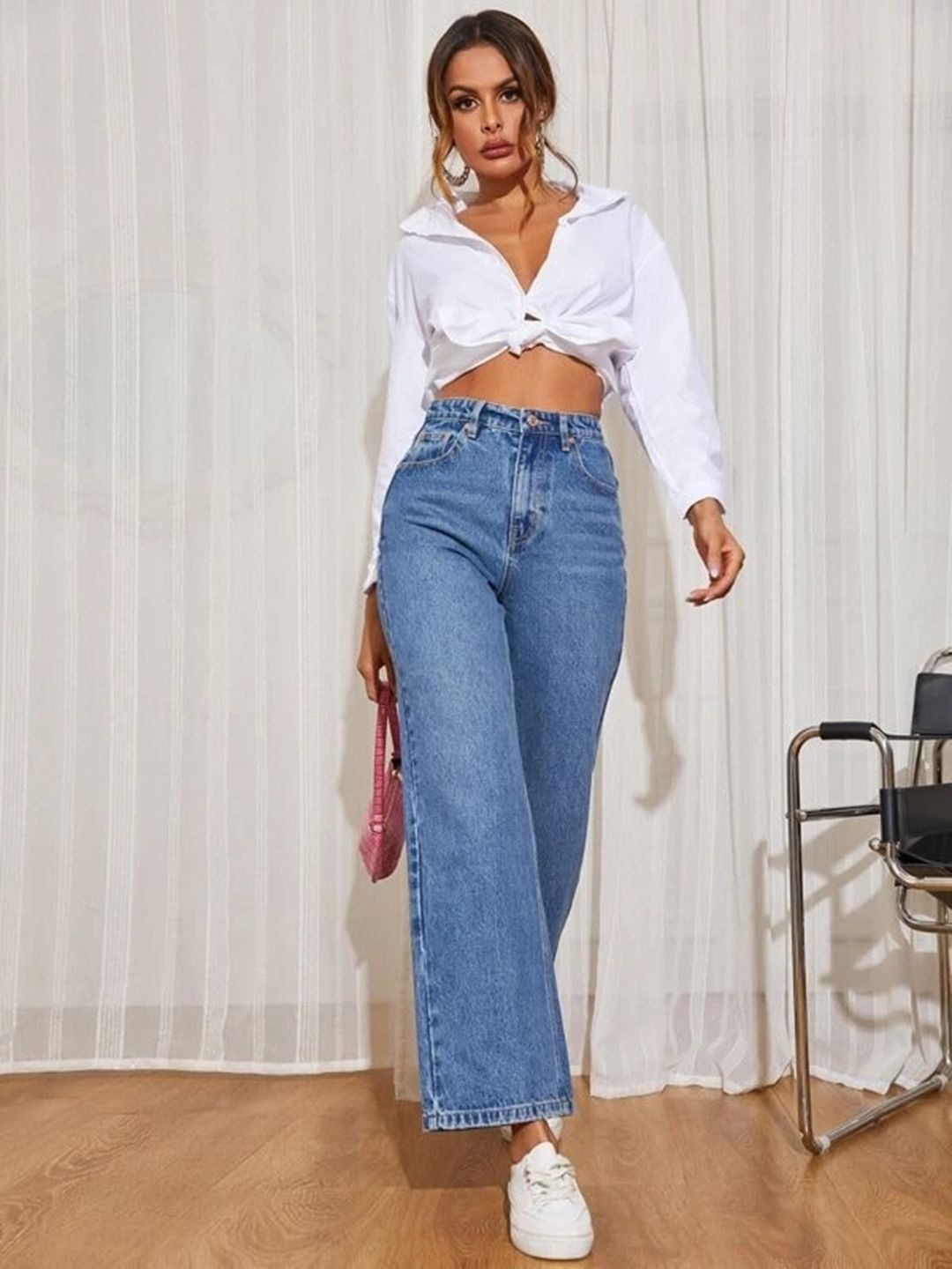 Kotty Women Blue Flared High-Rise Jeans