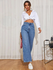 Kotty Women Blue Flared High-Rise Jeans