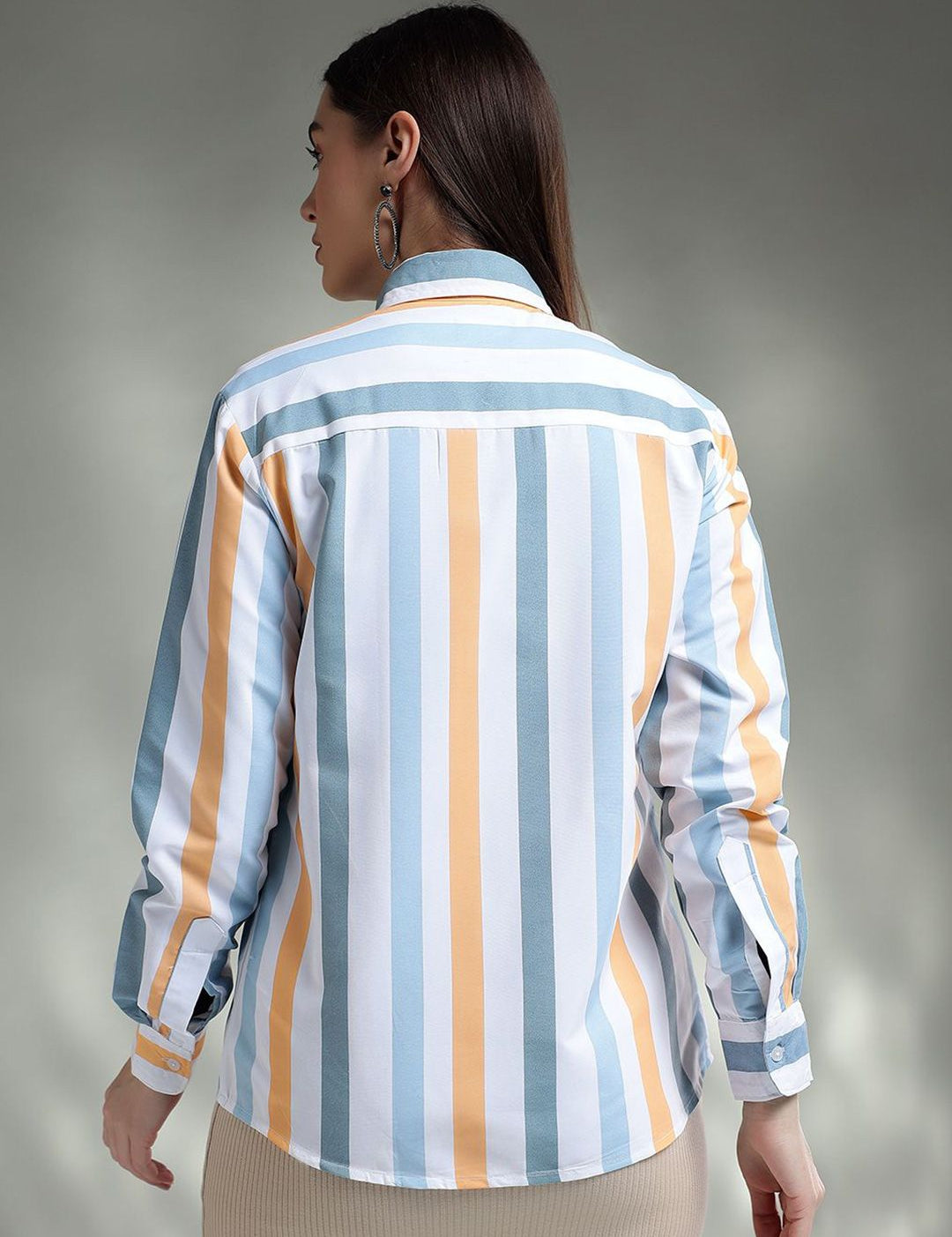 Kotty Women Spread Collar Graphic Printed Cotton Casual Shirt