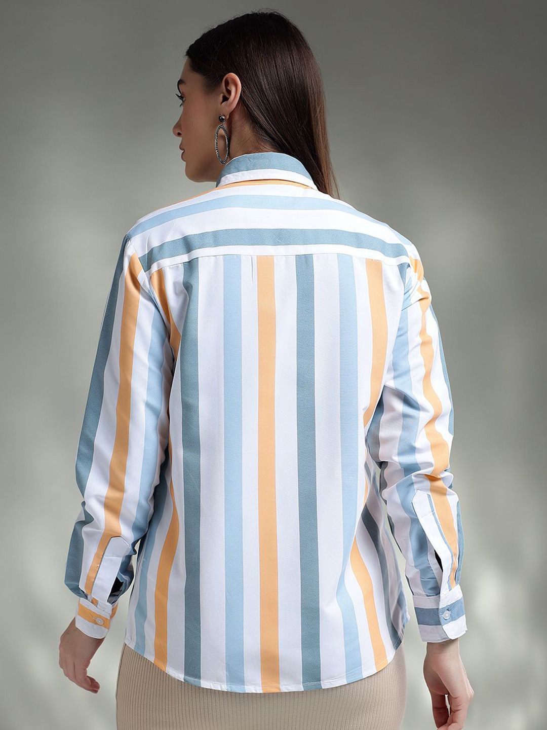 Kotty Women Spread Collar Graphic Printed Cotton Casual Shirt