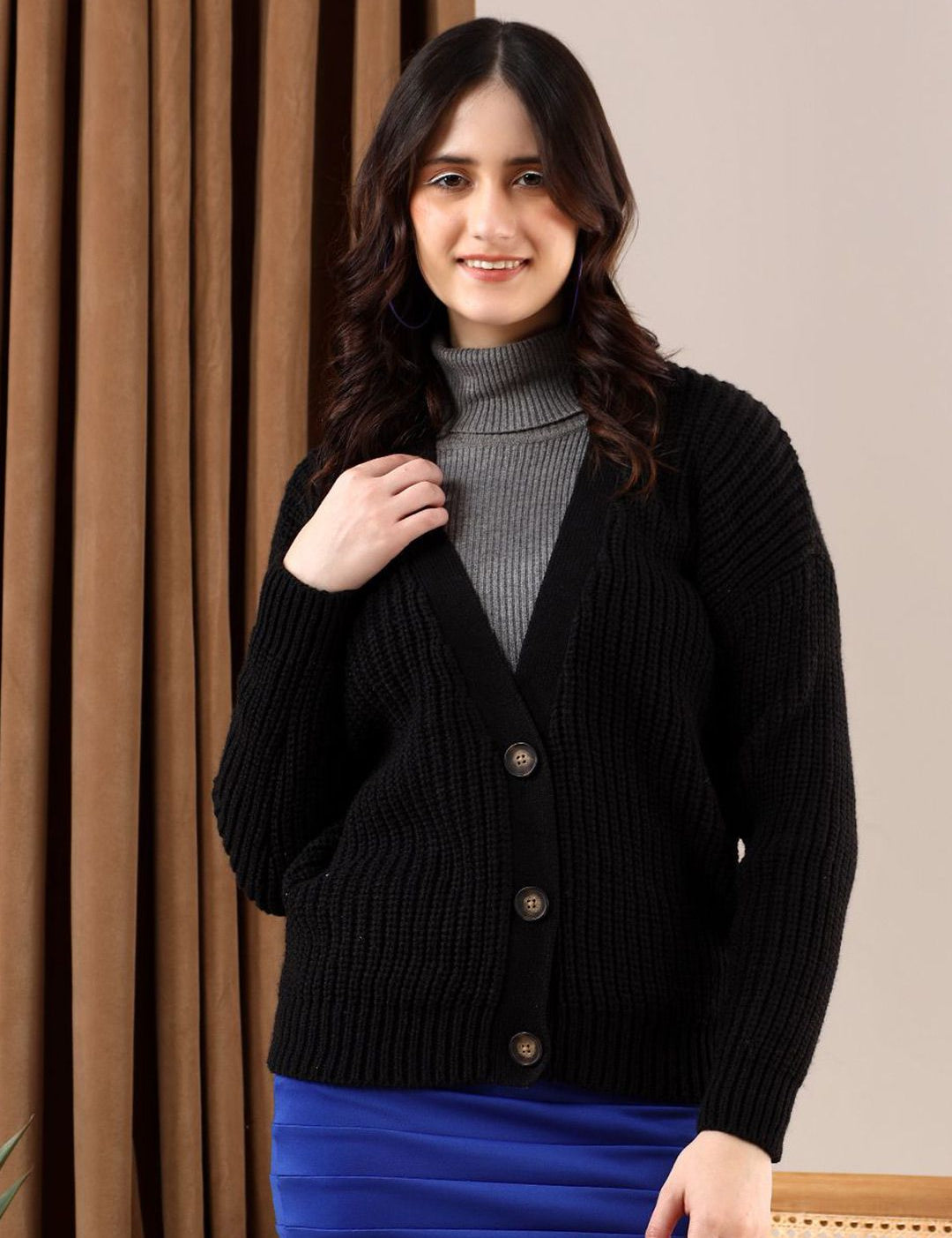Kotty Women Ribbed Cardigan