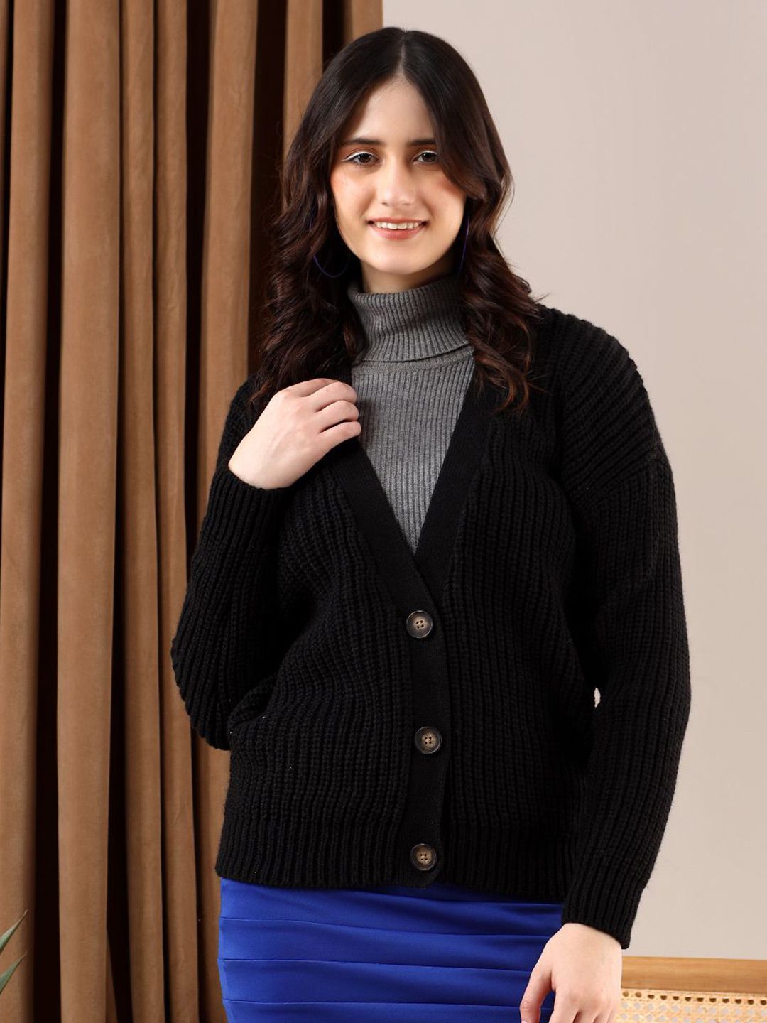 Kotty Women Ribbed Cardigan