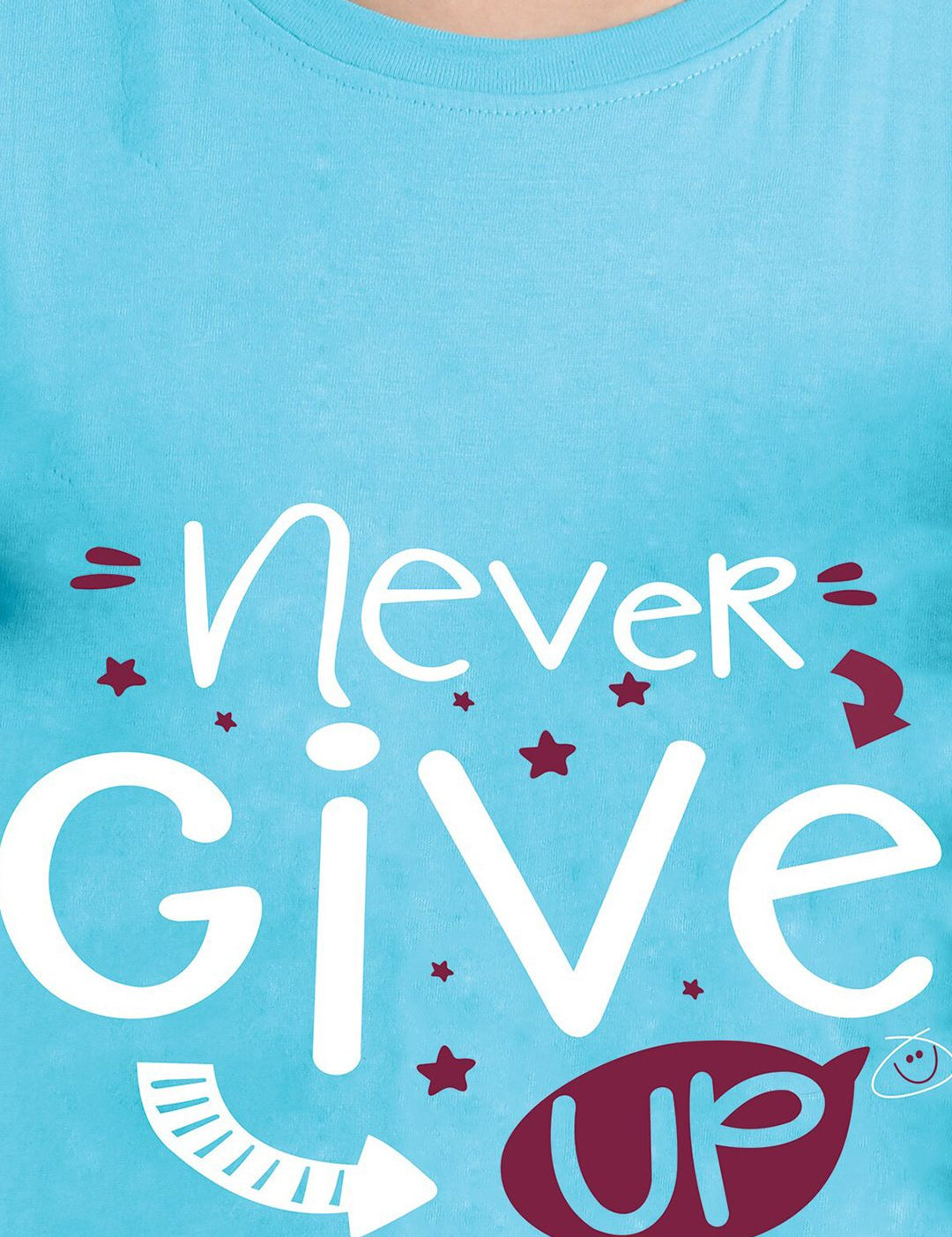 Kotty Typography Printed Round Neck T-shirt