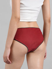Kotty Women Maroon Solid Hipster Briefs KTTWOMENSPANTY20