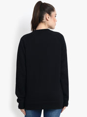 Kotty Women Black Printed Sweatshirt