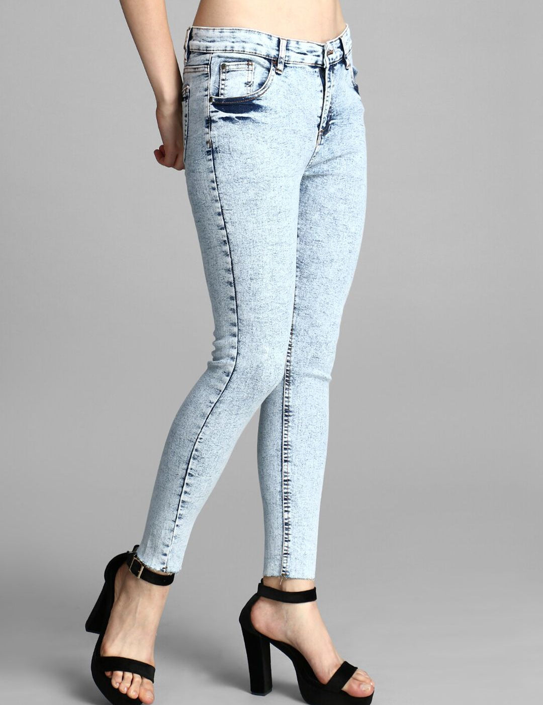 Kotty Women Blue Skinny Fit High-Rise Clean Look Jeans
