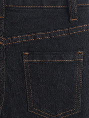 Kotty Girls Black Jean Frayed Hem Jeans
