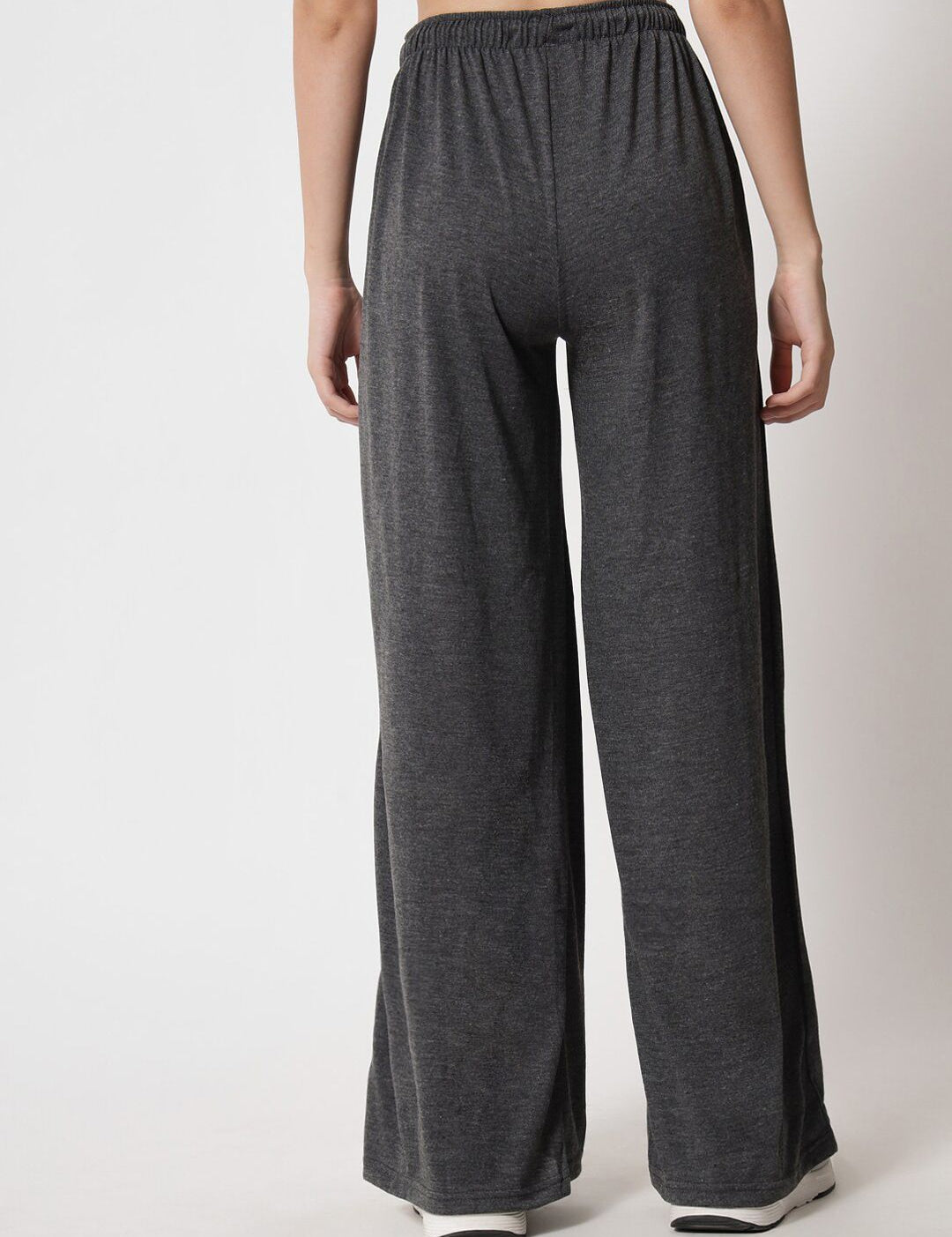 Kotty Women Grey Relaxed High-Rise Easy Wash Trousers