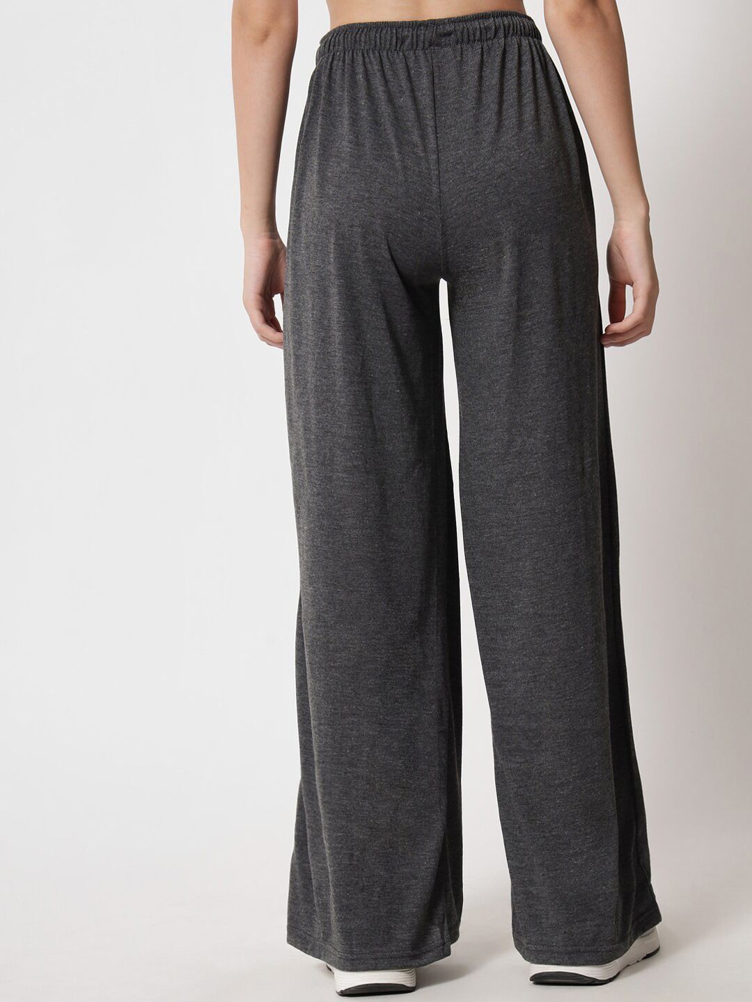 Kotty Women Grey Relaxed High-Rise Easy Wash Trousers