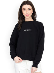 Kotty Women Black Printed Sweatshirt