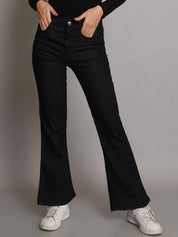 Kotty Women Clean Look Bootcut Fit High-Rise Stretchable Jeans