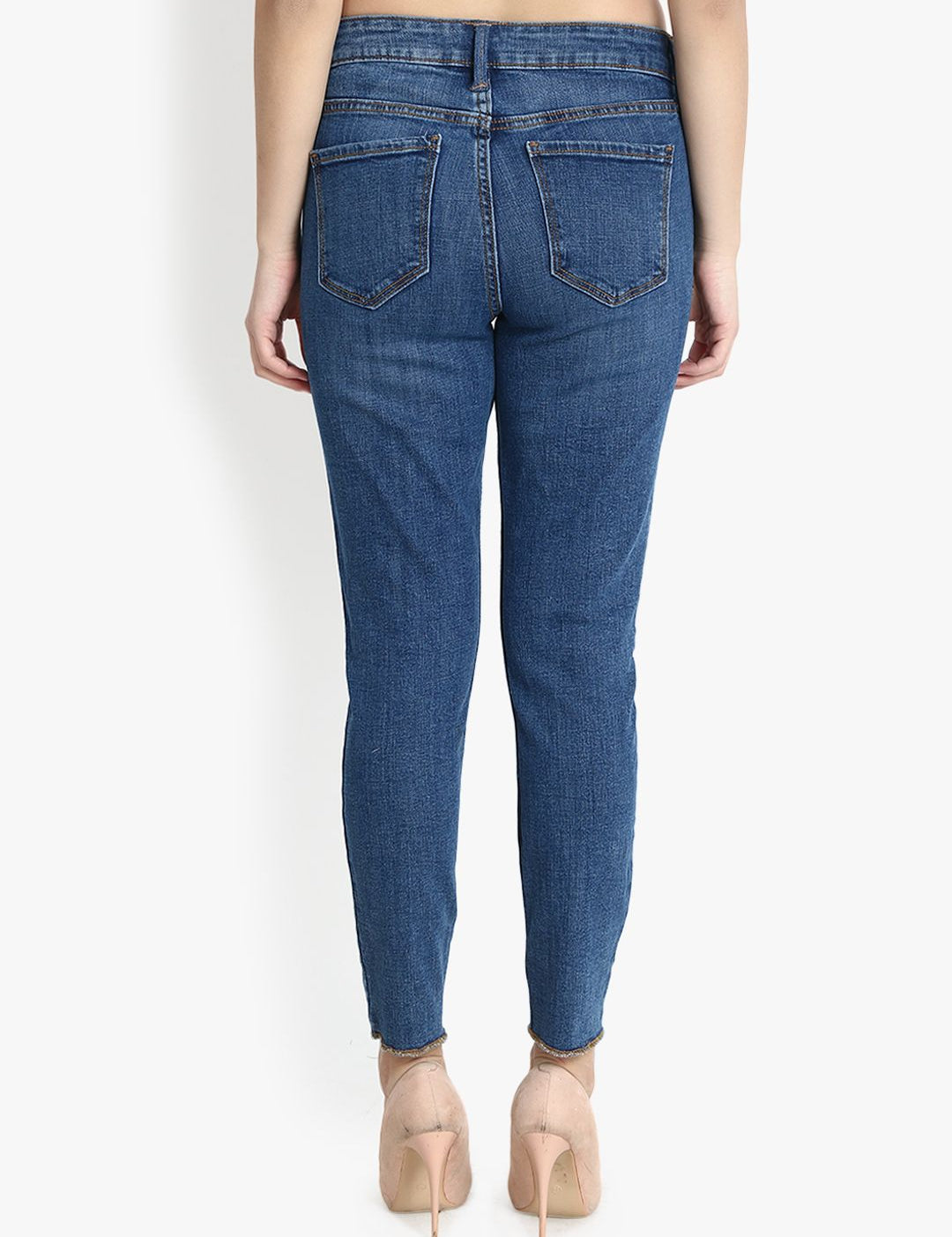 Kotty Women Blue Skinny Fit Mid-Rise Clean Look Jeans