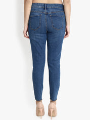 Kotty Women Blue Skinny Fit Mid-Rise Clean Look Jeans