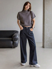 Kotty Women Straight Fit High-Rise Stretchable Jeans